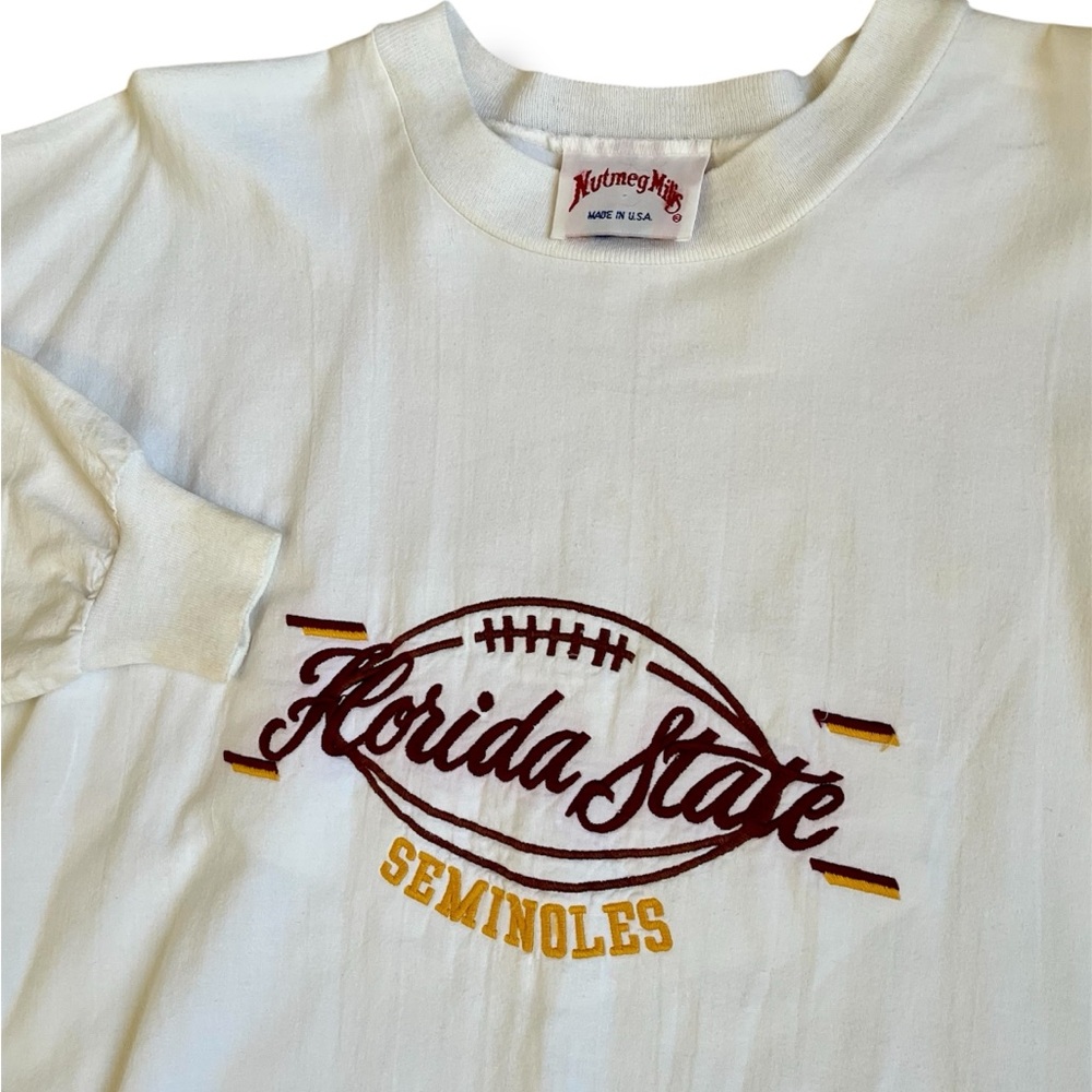 Vtg Florida State University Seminoles Football 90’s‎ Sweatshirt Large USA White